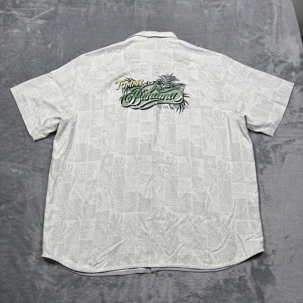 Tommy Bahama Button Down XXL 30th Anniversary Embroidered Camp Hawaiian Shirt